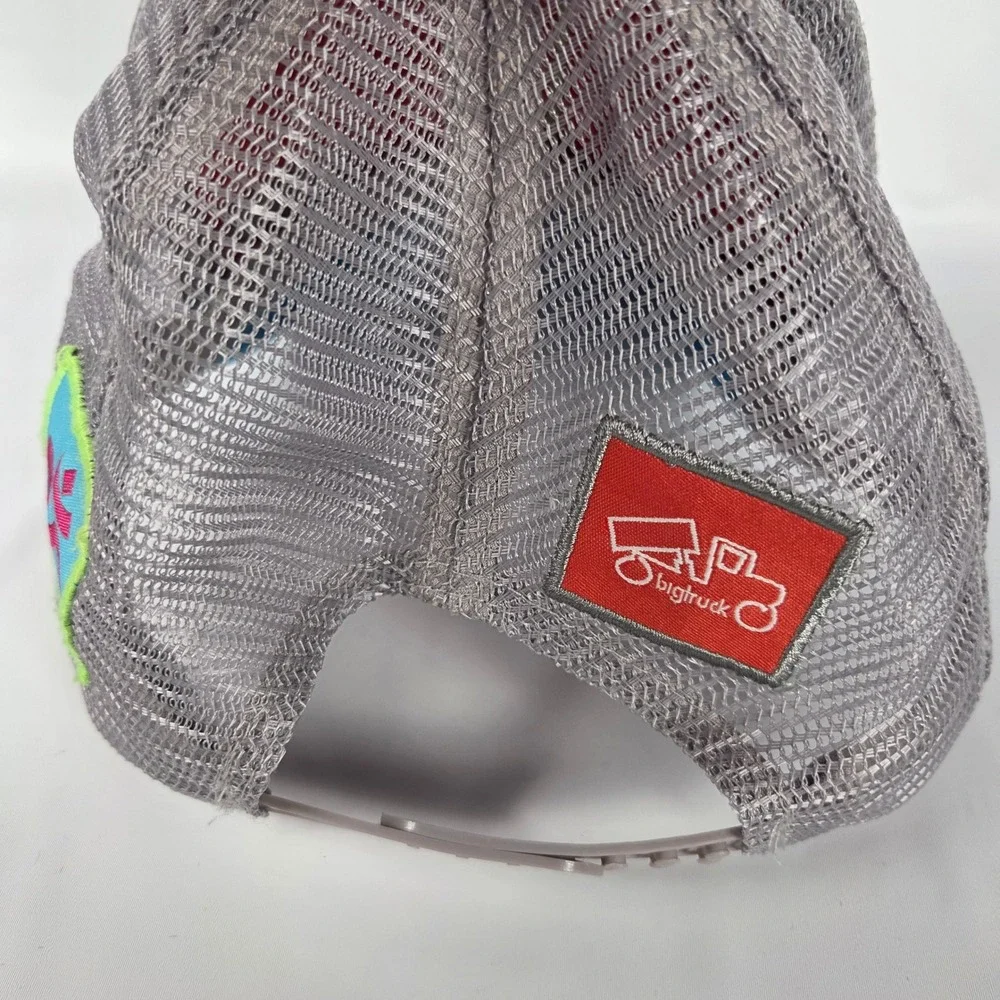 Bigtruck Lake Tahoe Om Symbol Grey Blue Mesh Trucker Hat Snapback Cap b-58